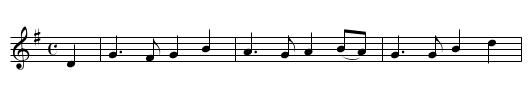 Auld Lang Syne - staff notation
