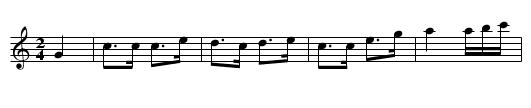 Auld Lang Syne - staff notation