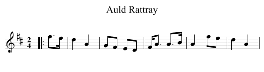 Auld Rattray - staff notation