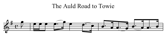 Auld Road to Towie, The - staff notation