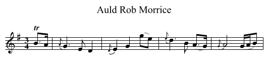 Auld Rob Morrice - staff notation