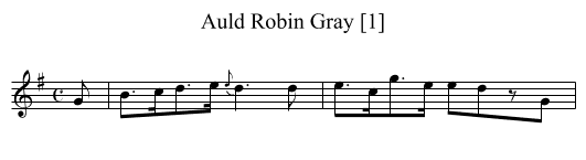 Auld Robin Gray [1] - staff notation