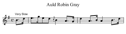 Auld Robin Gray - staff notation
