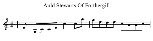 Auld Stewarts Of Forthergill - staff notation