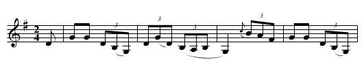 Auld Swaara - staff notation