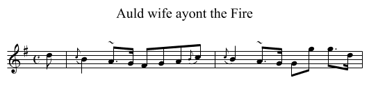 Auld wife ayont the Fire - staff notation