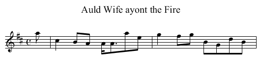 Auld Wife ayont the Fire - staff notation