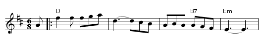 Aunt Mary's (Canadian) Jig - staff notation