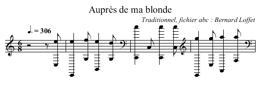 Auprès de ma blonde - staff notation