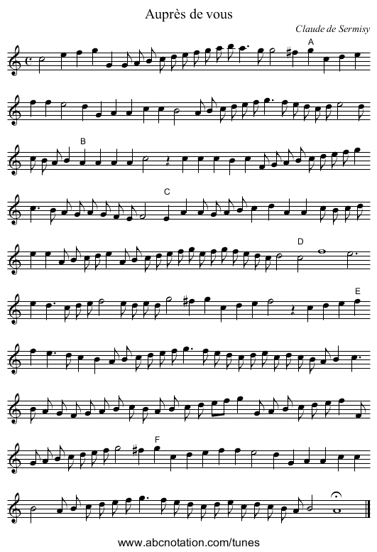 Auprès de vous - staff notation