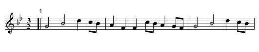 Aurelia and Gallitea - staff notation