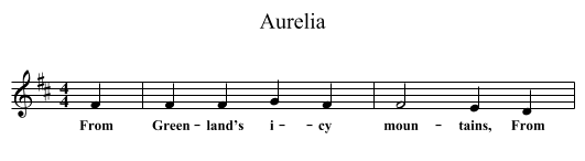 Aurelia - staff notation