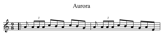 Aurora - staff notation