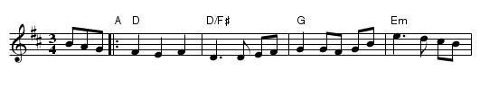 Aursundvals nr. II - staff notation