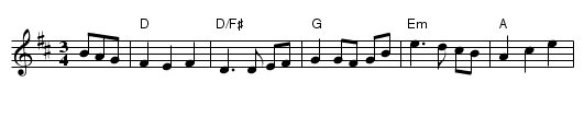 Aursundvals nr. II - staff notation