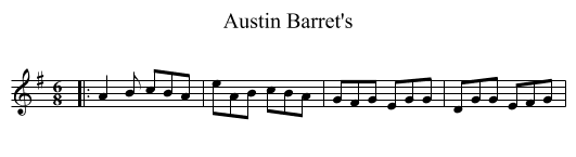 Austin Barret's - staff notation