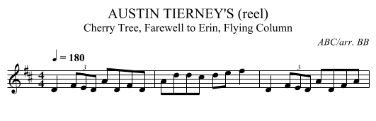 AUSTIN TIERNEY'S (reel) - staff notation