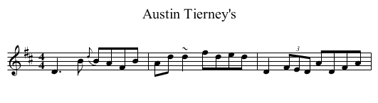 Austin Tierney's - staff notation