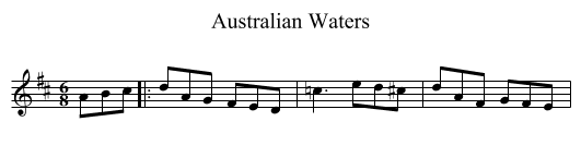 Australian Waters - staff notation
