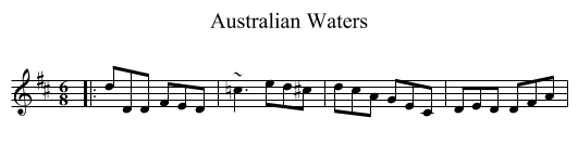Australian Waters - staff notation