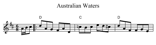 Australian Waters - staff notation