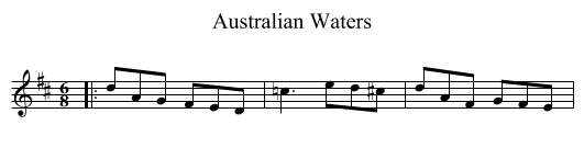 Australian Waters - staff notation
