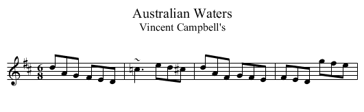 Australian Waters - staff notation