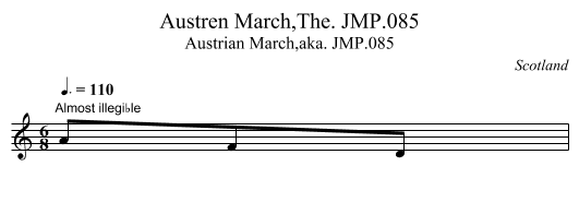 Austren March,The. JMP.085 - staff notation