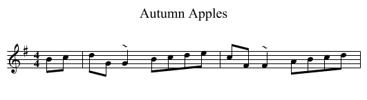 Autumn Apples - staff notation