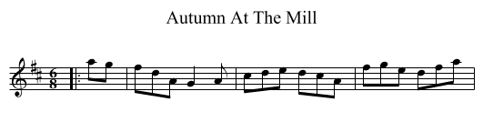 Autumn At The Mill - staff notation