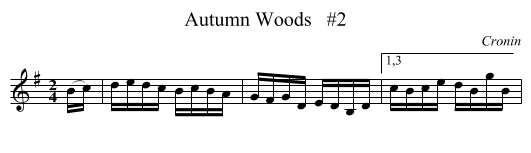 Autumn Woods   #2 - staff notation