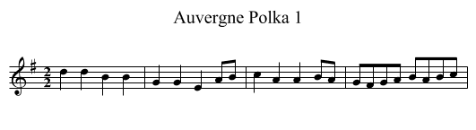 Auvergne Polka 1 - staff notation