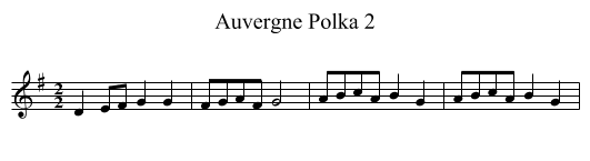 Auvergne Polka 2 - staff notation
