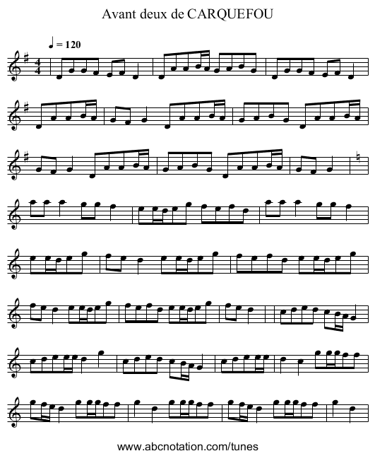 Avant deux de CARQUEFOU - staff notation