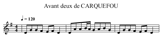 Avant deux de CARQUEFOU - staff notation