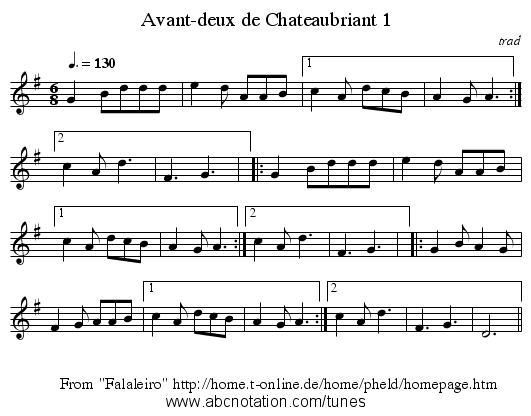 Avant-deux de Chateaubriant 1 - staff notation