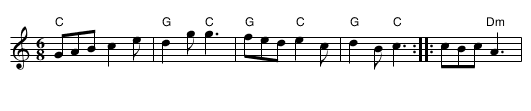 Avant-deux de la Mézière - staff notation