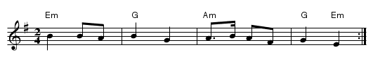 Avant-deux violette - staff notation