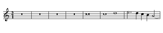 Ave festiva ferculis - staff notation