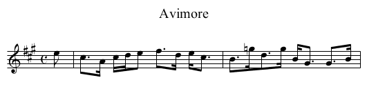Avimore - staff notation
