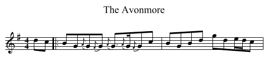 Avonmore, The  - staff notation