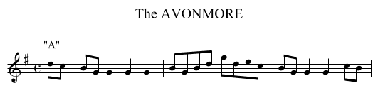AVONMORE, The - staff notation