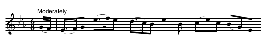 Awa' to Bonnie Tweedside - staff notation