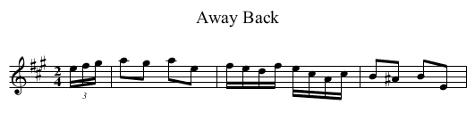 Away Back - staff notation