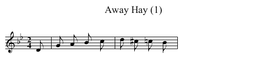 Away Hay (1) - staff notation