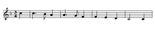Away In a Manger - staff notation