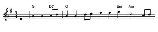 Away in a Manger - staff notation
