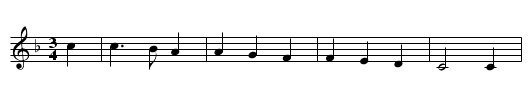 Away In A Manger - staff notation