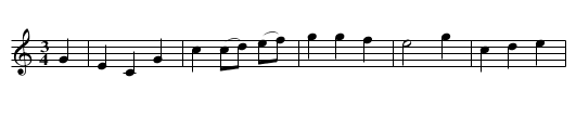 Away to the Copse - staff notation