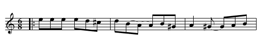 Ay guindilla, guindilla - staff notation